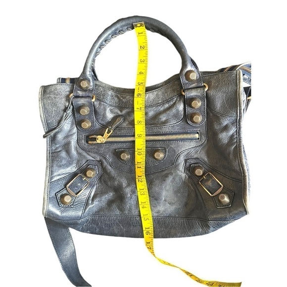 BALENCIAGA Moto Le City Giant Blue 
Lambskin Leather Handbag &  Wallet - Picture 13 of 17